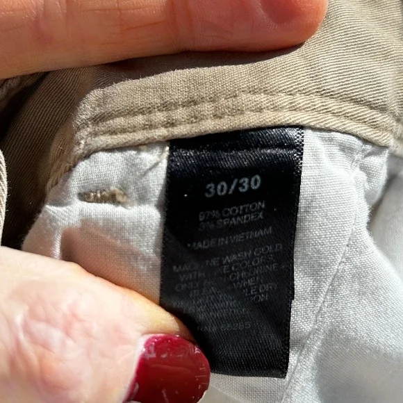 Express Mens Slim Fit Finn Chino Pants Tan Khaki Size 30 30 Casual Office - Picture 5 of 5